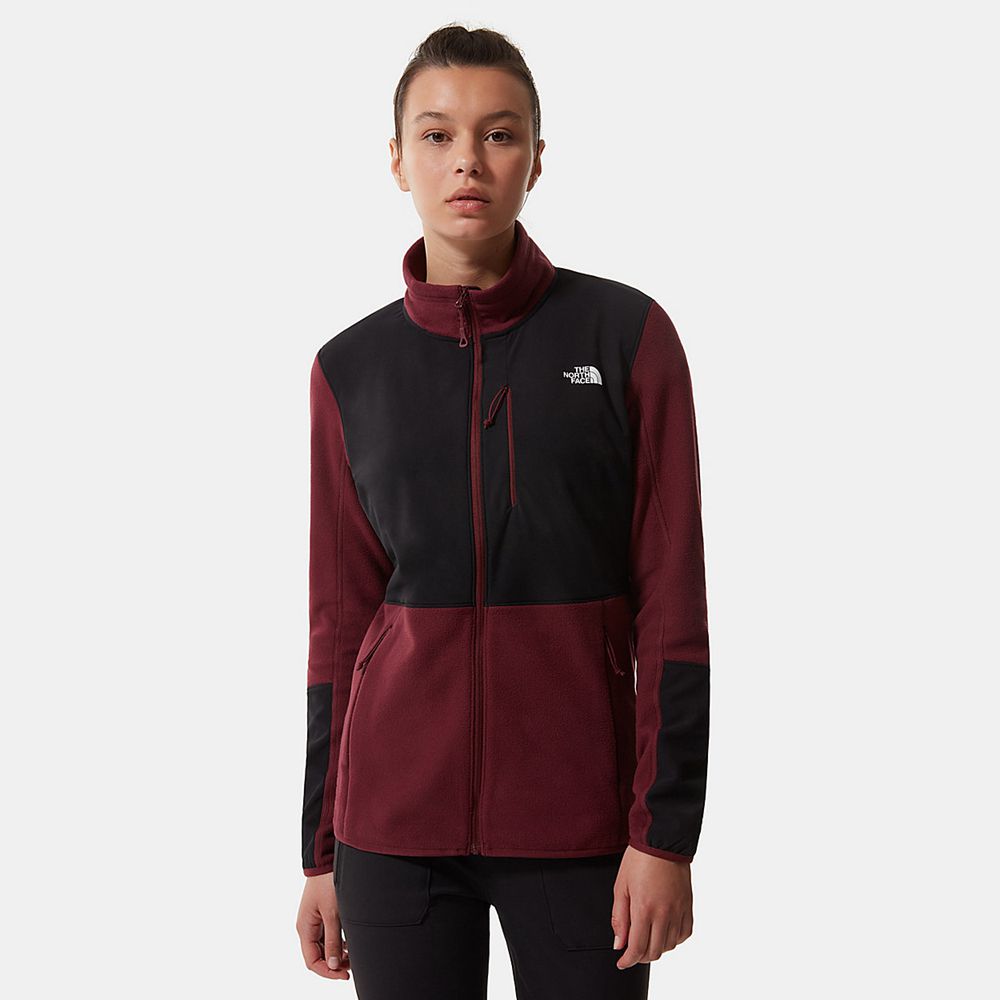 The North Face Fleece Womens Australia - The North Face Diablo Midlayer Red / Black Hiking (LFA-9568